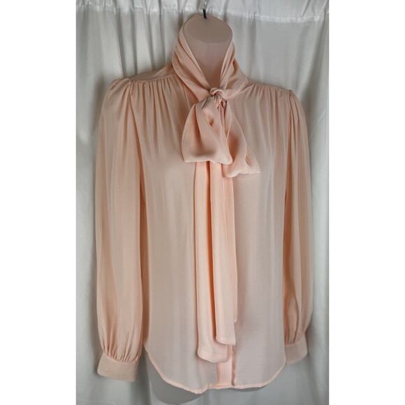 eva mendes Bow Blouse, Peach, Sz: XS, 57-29 - Picture 13 of 16